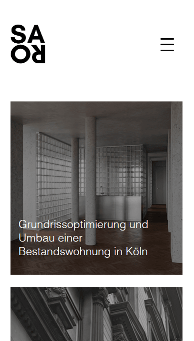 Mobile Ansicht von saro-studio.com mit der News-Übersicht