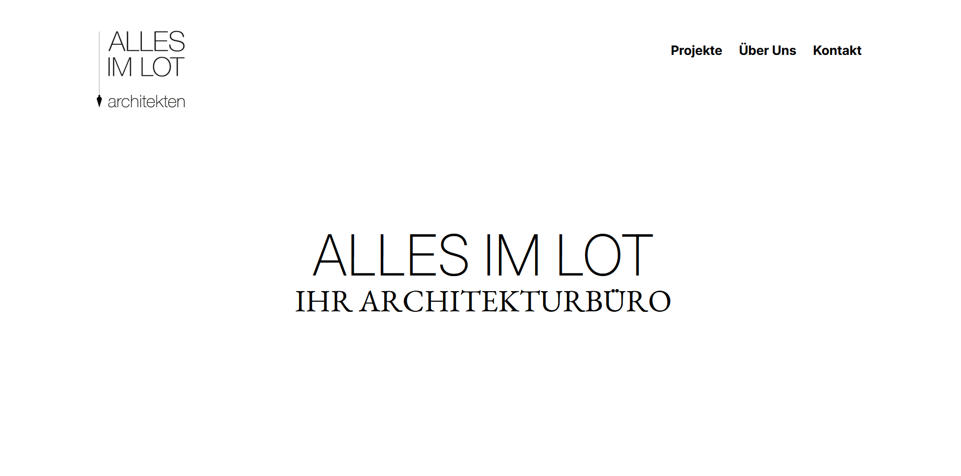 Startseite von allesimlot-architekten.de